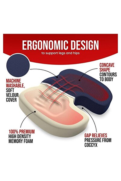 fulina Foam Cushion Seat,Lumbar Support Pillow with Adjustable Straps for Lower Back,Hip Pain Relief