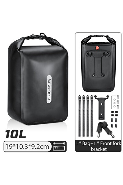 Choice حقيبة شوكة دراجة نيوبولر BAG220-10L-BLA، سعة 10 لتر، سريعة الفك، مضادة...