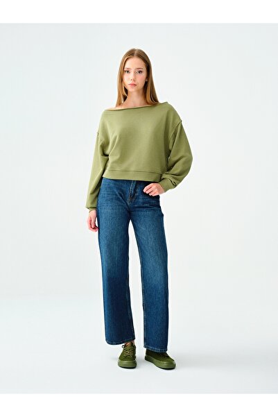 Loft Long Crop Kadın Sweatshirt