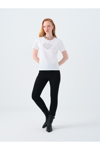 Loft Women's Slim Fit T-Shirt - Sleeves