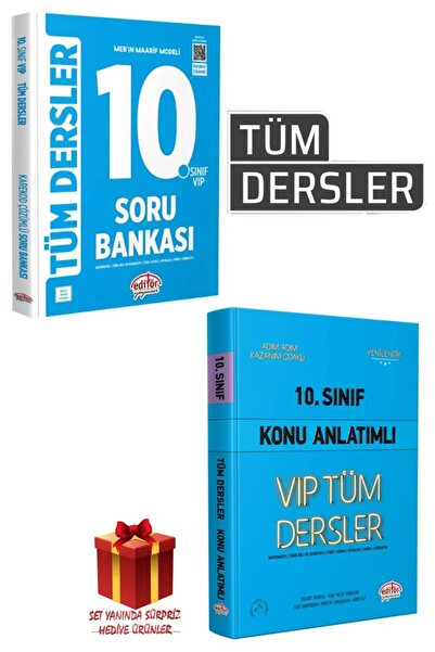 Editör Yayınevi MEB'in Maarif Modeli 10. Sınıf VIP Tüm Dersler Soru Bankası+B...
