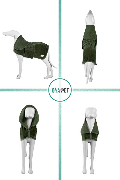 oyapet Premium® Doğal Pamuklu Süper Su Emici Lüks Havlu Ayarlanabilir Bel Küçük ve Büyük Irk İçin Bornoz