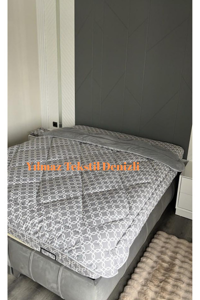 ChicMaison Double Fluffy Sleeping Set | Elastic Sheet | Dowry Set | Dowry Team | Gray Chain