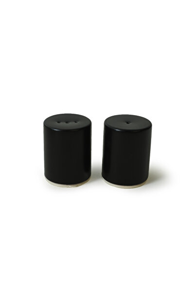 Keramika Matte Black Stackable Salt Shaker / Pepper Shaker 6 Cm