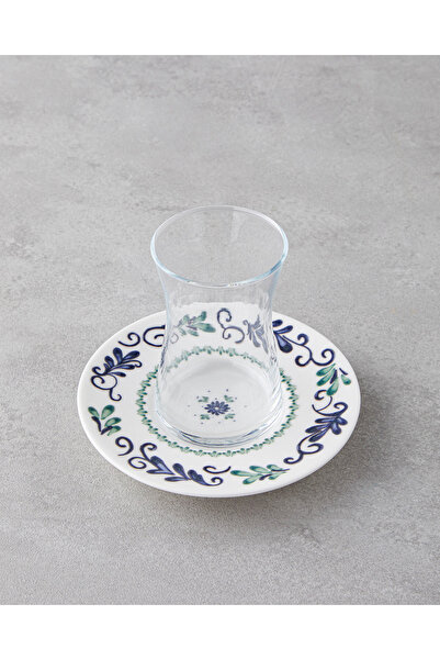 English Home Mistia Porselen 12 Parça 6 Kişilik Çay Seti 165 ml Mavi