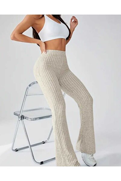 Lufthimm Stylish Asymmetric Ring Sleeve Lace-Up Top and Spanish Pants Set