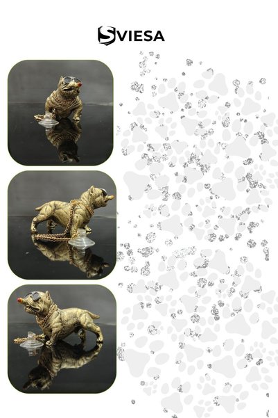 Sviesa Pitbull Dog Ceramic Dashboard Car Ornament