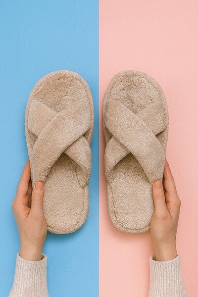 Moda Frato Modafrato Smt-02 Cross dámské halové pantofle Zimní vlněné pantofle