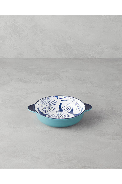 English Home Ophelia Porselen Kayık Tabak Mavi-Beyaz