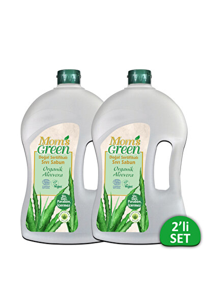 Mom's Green 2'li Set Doğal Sertifikalı Sıvı Sabun - Aloeveralı 1500 ml x 2 Adet