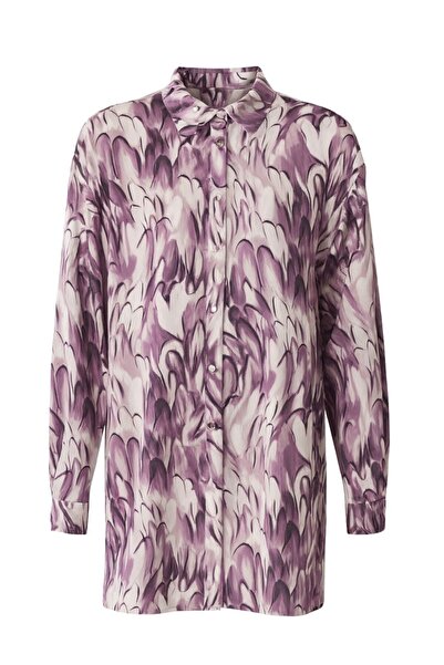 Mizalle Elips Desenli Saten Desenli Tunik