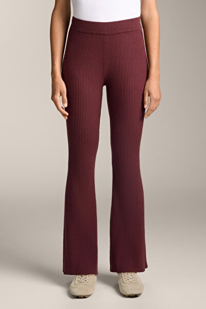 Oysho Fitilli örgü ispanyol paça pantolon