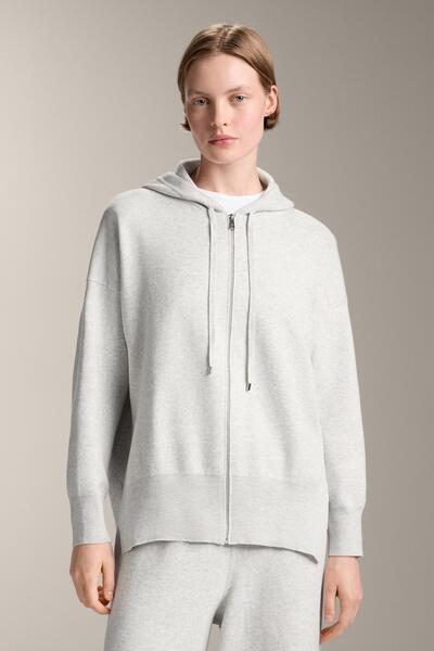 Oysho Hooded long knit jacket