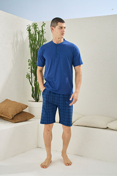 KLY New Season Men's Crew Neck Luxury Design Shorts Pajama Set