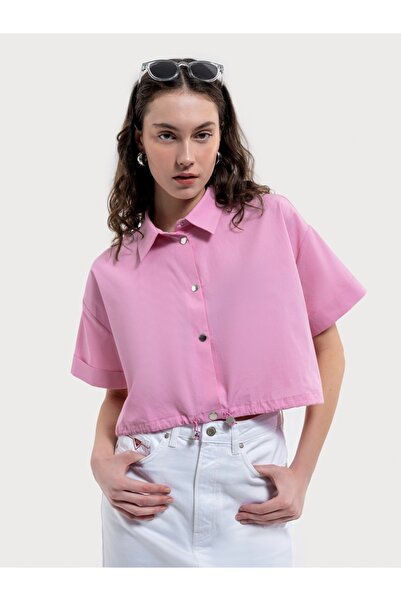 Loft Long Crop Women's Shirt K.Sleeve