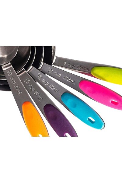 fulina Measuring Cups & Measuring Spoons,Stainless Steel,with Soft Silicone Handles & Clearly Scale