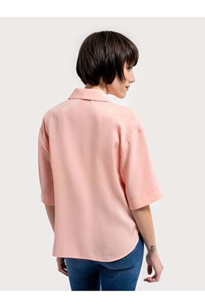 Loft Kadın Kısa Kol Gömlek Lf2035404 Powder Pınk