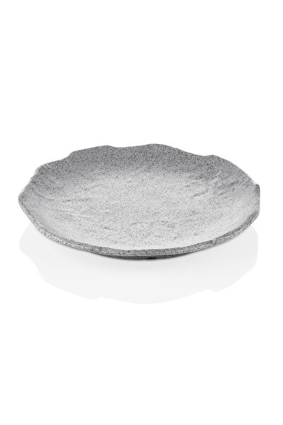 Külsan 43028.GG - Norma 2'li Gri Granit Efektli Yuvarlak Tabak Seti 28 cm, Th...