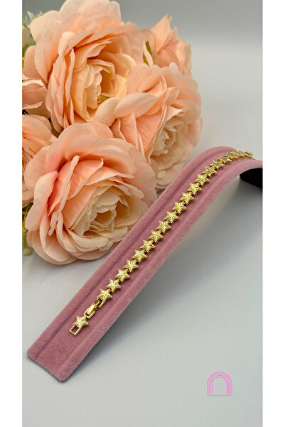 Moond Accessories Xuping Yıldız Detaylı Gold Bileklik