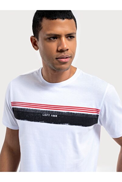 Loft Men's White T-Shirt - Lf2036416