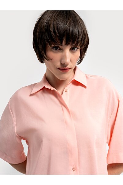 Loft Kadın Kısa Kol Gömlek Lf2035404 Powder Pınk