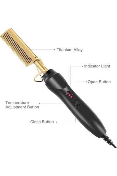 Remington 2 in 1 Hot Comb Hair Straightener,Flat Irons Straightening Wet Dry Dual Use,Electric Brush