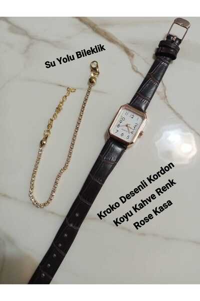 Brality Retro Vintage Model Women's Wristwatch - Water Way Bracelet - Rose Ca...