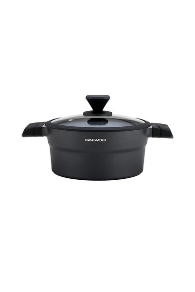 Daewoo 24cm Die-Cast Aluminum Pot, Non-Stick, Induction Base, Stay-Cool Handl...