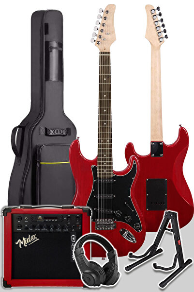 Midex RPH-30RD-25AMP Gül Klavye SSS 25W Amfili Elektro Gitar Seti