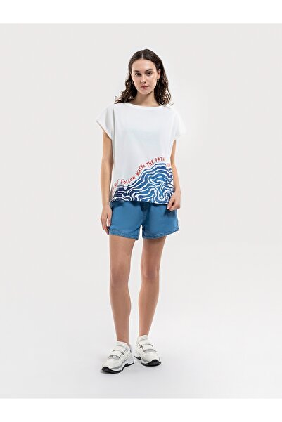 Loft Γυναικείο μπλουζάκι Regular Fit με μανίκια