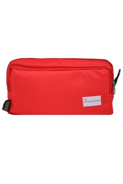 Tebag Two-Compartment Red Pencil Case