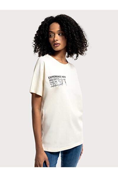 Loft تي شيرت نسائي مريح - أكمام قصيرة