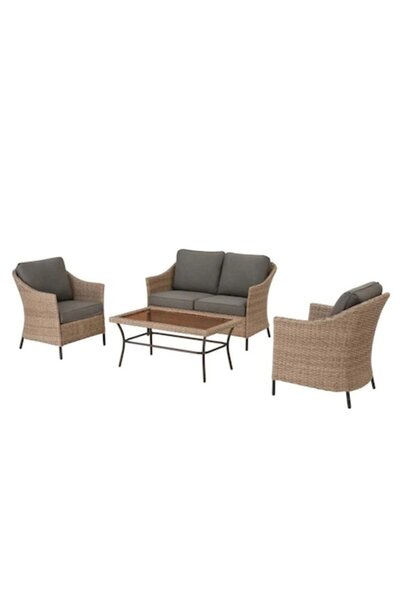 Maison Mex Set mobilier gradina/terasa 2 fotolii, canapea si masuta, LIAM, an...