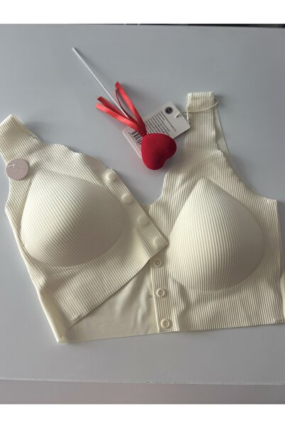 nuda luna Σουτιέν με λέιζερ κοπής με αποσπώμενο μαξιλαράκι με κουμπωτά μπροστά