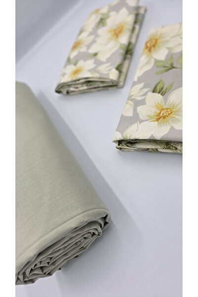 pınarhome collectıon New Season - 100% Organic Cotton, Soft Sand and Elastic Crossbody+Pillow Cover Corner Depth 28-30 cm