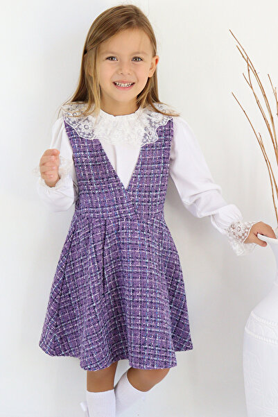 Parla Kids Kız Çocuk Valeria Lila Jile Elbise
