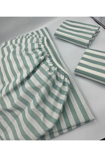 pınarhome collectıon Fabric Fitted Sheet for Pad Beds + Pillow Case with Cover (Corner Depth 30 Cm) New Season***