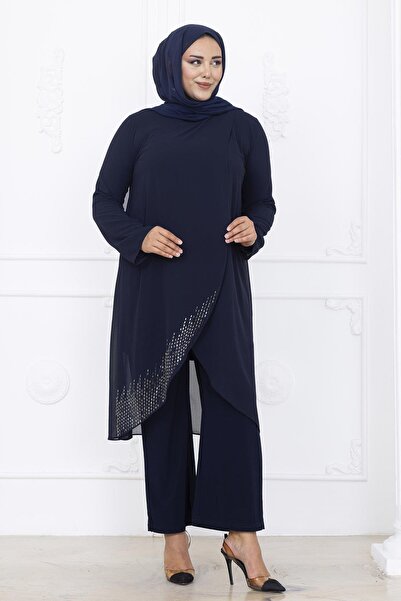 Amine Hüma Esin Abiye Takım Lacivert