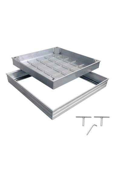 EMC غطاء فتحة صرف صحي من الألومنيوم (60×60) للبلاط - لوحة وصول أرضية شديدة ال...