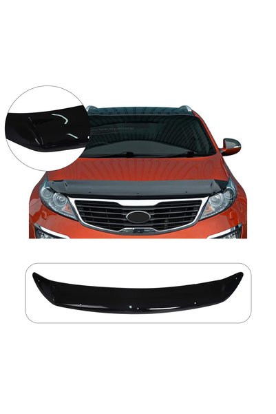 BRSPLAST Kia Sportage Uyumlu 2011-2015 Abs Piano Black Kaput Rüzgarlığı