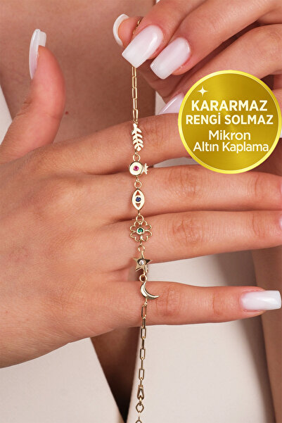 jingle bells Şans ve Bereket Bilekliği 925 Ayar Gümüş Altın Kaplama