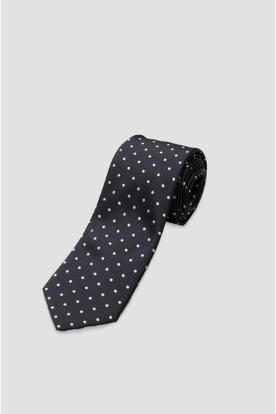 Abbate Вратовръзка 8 см от микрофибър полиестер, тъмно сива с мотиви, мъжка вратовръзка