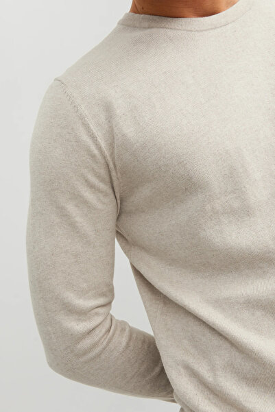 Jack & Jones Men's Cream Thin Knit Sweater -