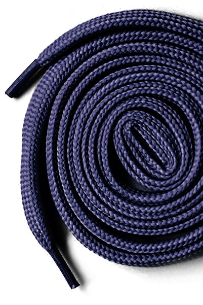 hapshoe Navy Blue 1 cm Thickness 1 Pair Flat Sports Shoe Laces