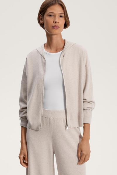 Oysho Kapüşonlu pike triko ceket