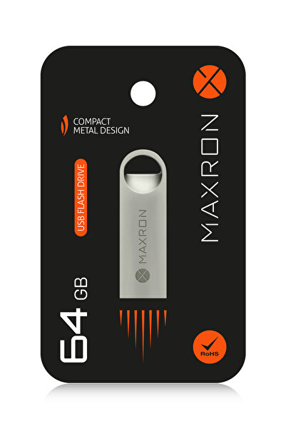 Maxron 64 GB Flash Bellek Metal Gövde Ömür Boyu Garantili Güvenli Usb Bellek Data Traveler