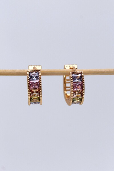 Nenya أقراط دائرية بيضاوية الشكل من حجر الزركون الصلب VIP