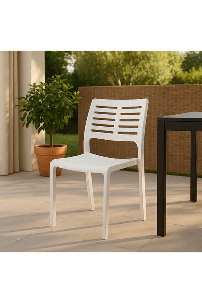 Homelux Scaun Felix Terrace, 47x53x82 cm, Polipropilenă, Alb