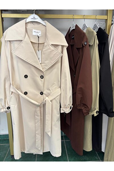 Kiremit Belted Trench Coat Standard Size