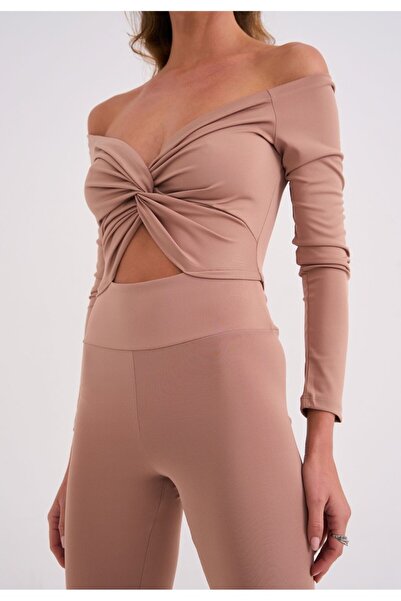 La Sarta Γυναικεία φόρμα Sorento με λαιμόκοψη με λαιμόκοψη σε πέτρα